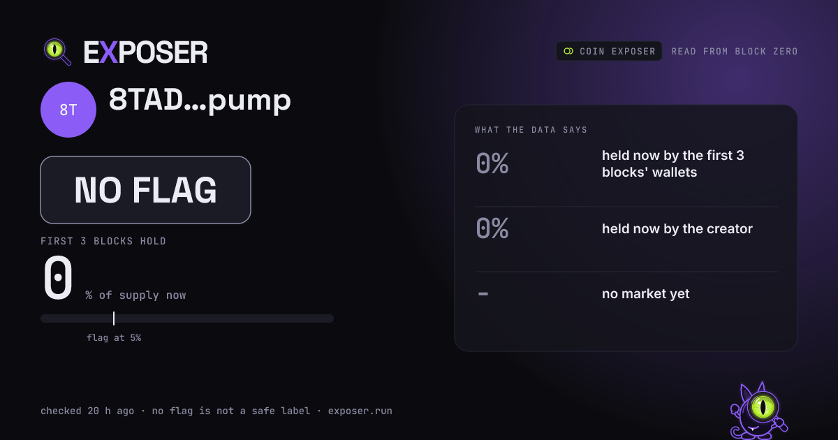 Coin Exposer card for 8TAD…pump: NO FLAG