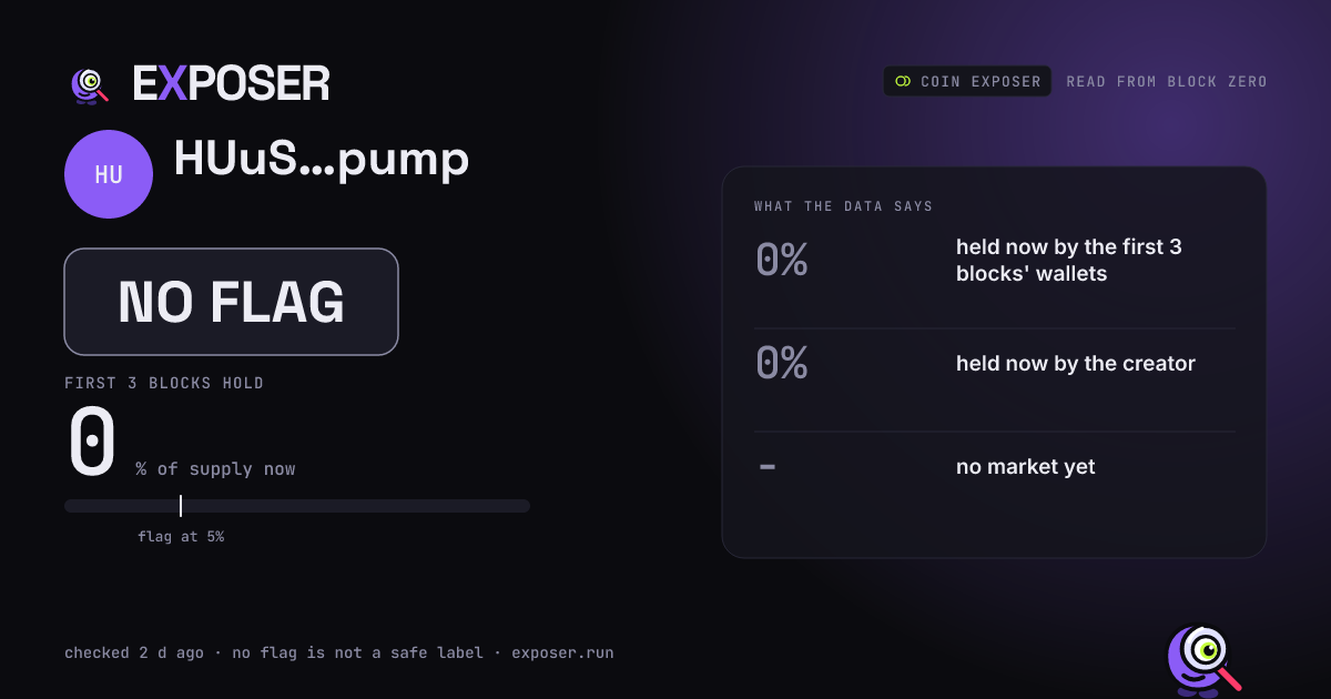 Coin Exposer card for HUuS…pump: NO FLAG